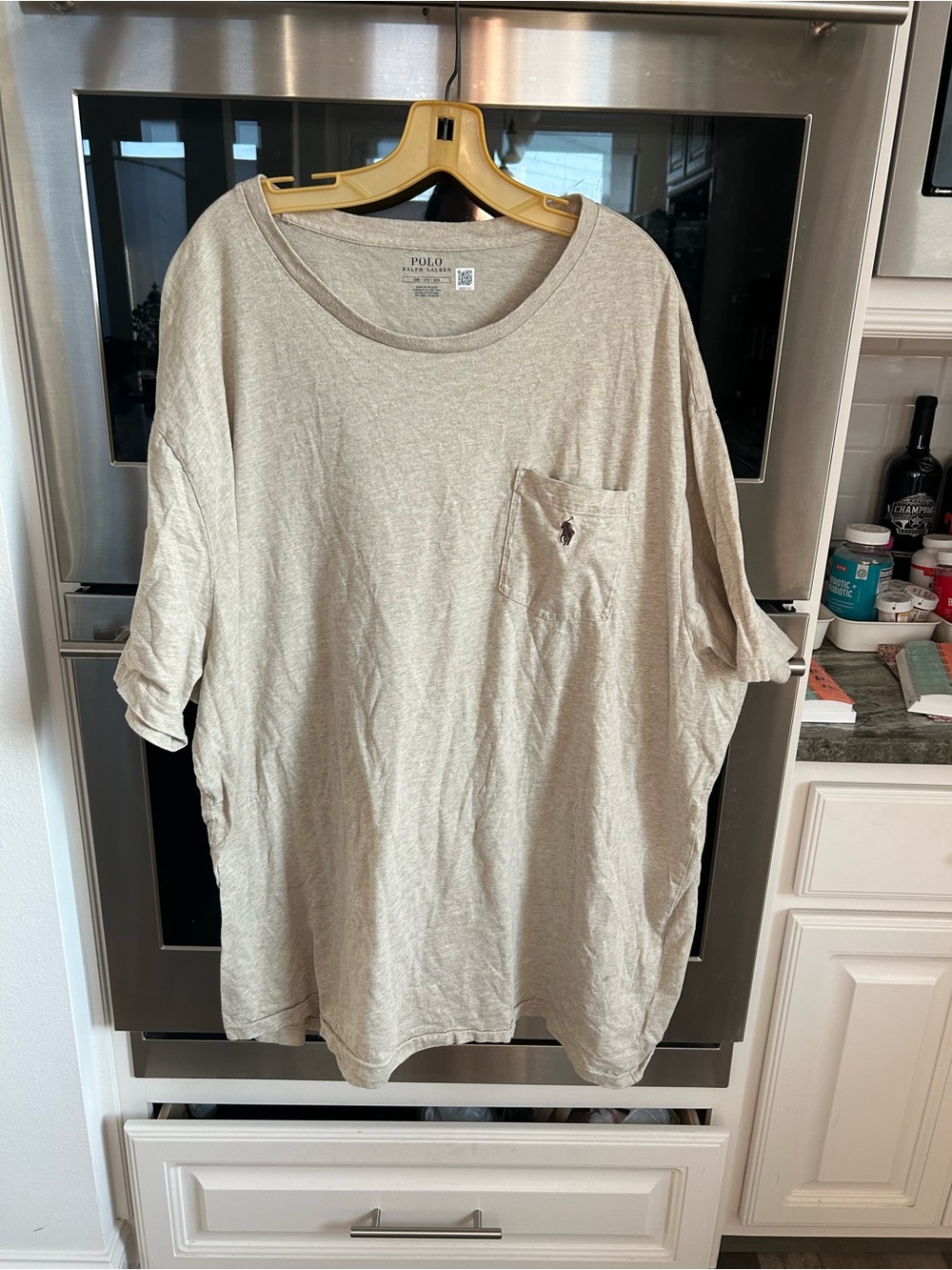 Polo by Ralph Lauren Beige Short-Sleeve Pocket Tee size 4Xbig GUC